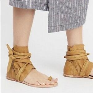 Free People toe wrap leather boot sandal
